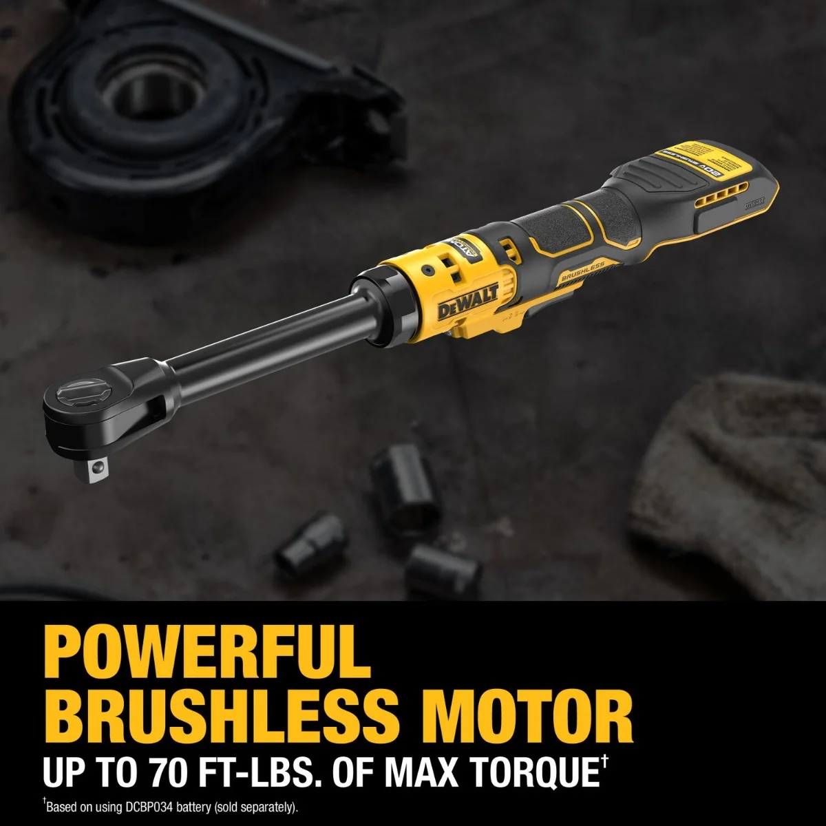 DeWALT DCF512EB 20V MAX ATOMIC Brushless 1/2-in. Extended Reach Ratchet 3.5.Ah POWERSTACK Kit - Image 3