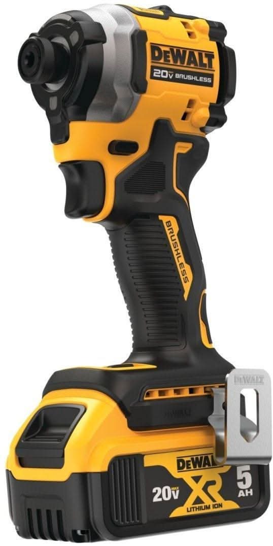 DeWalt ATOMIC 20V MAX 1/4-in. Brushless 3-Speed Impact Driver 5.0Ah Kit w/ 20V MAX XR Brushless Reciprocating Saw, Tool Only - Image 2