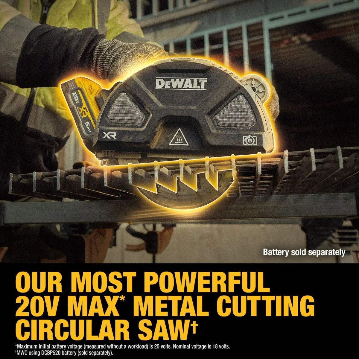 DeWALT DCS383B 20V MAX XR 7-1/4-in. Metal Cutting Circular Saw, Tool Only - Image 3