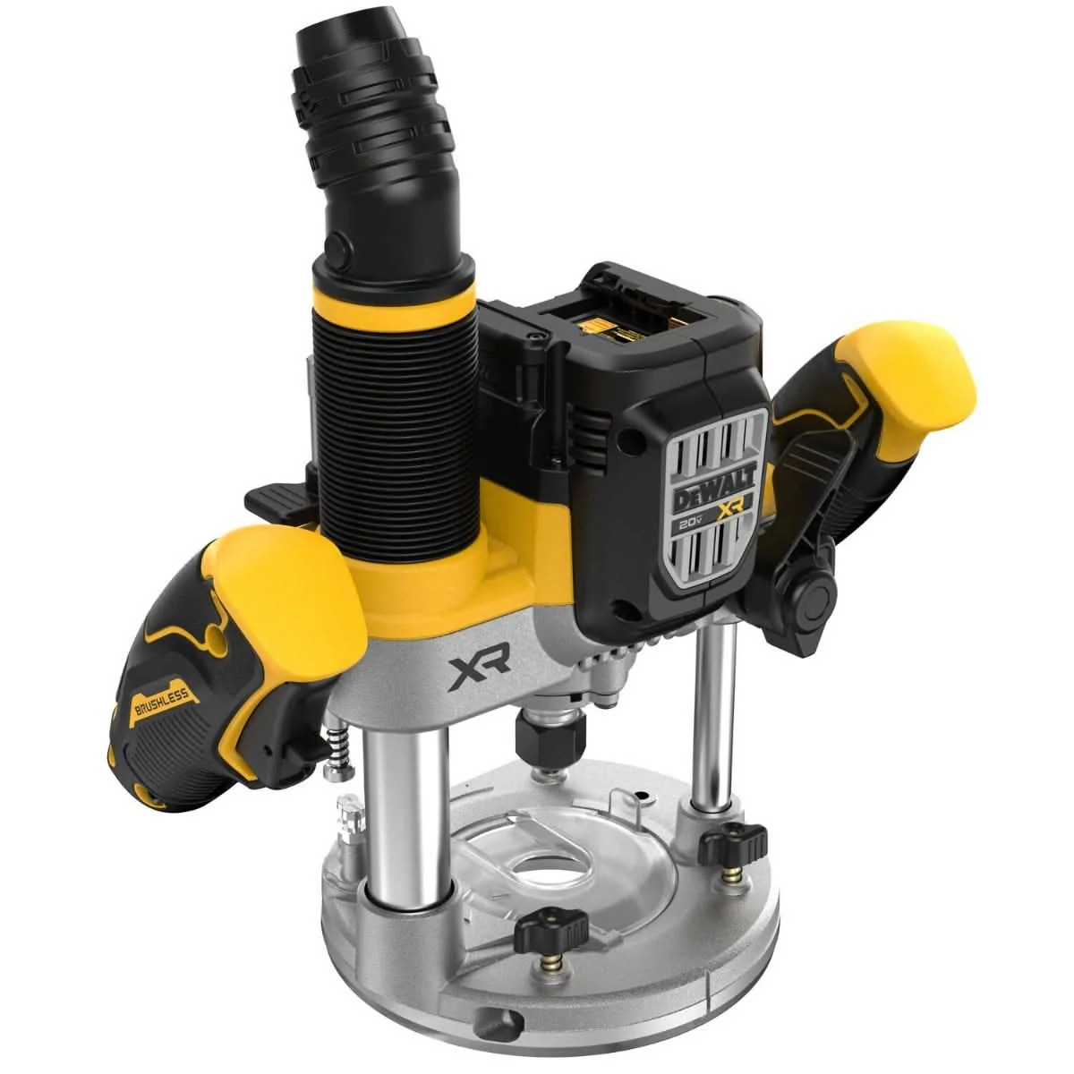DeWalt DCW620B 20V MAX XR 2-1/4 Peak HP Plunge Router w/ 1/4-in. and 1/2-in. Collets, Tool Only - Image 3