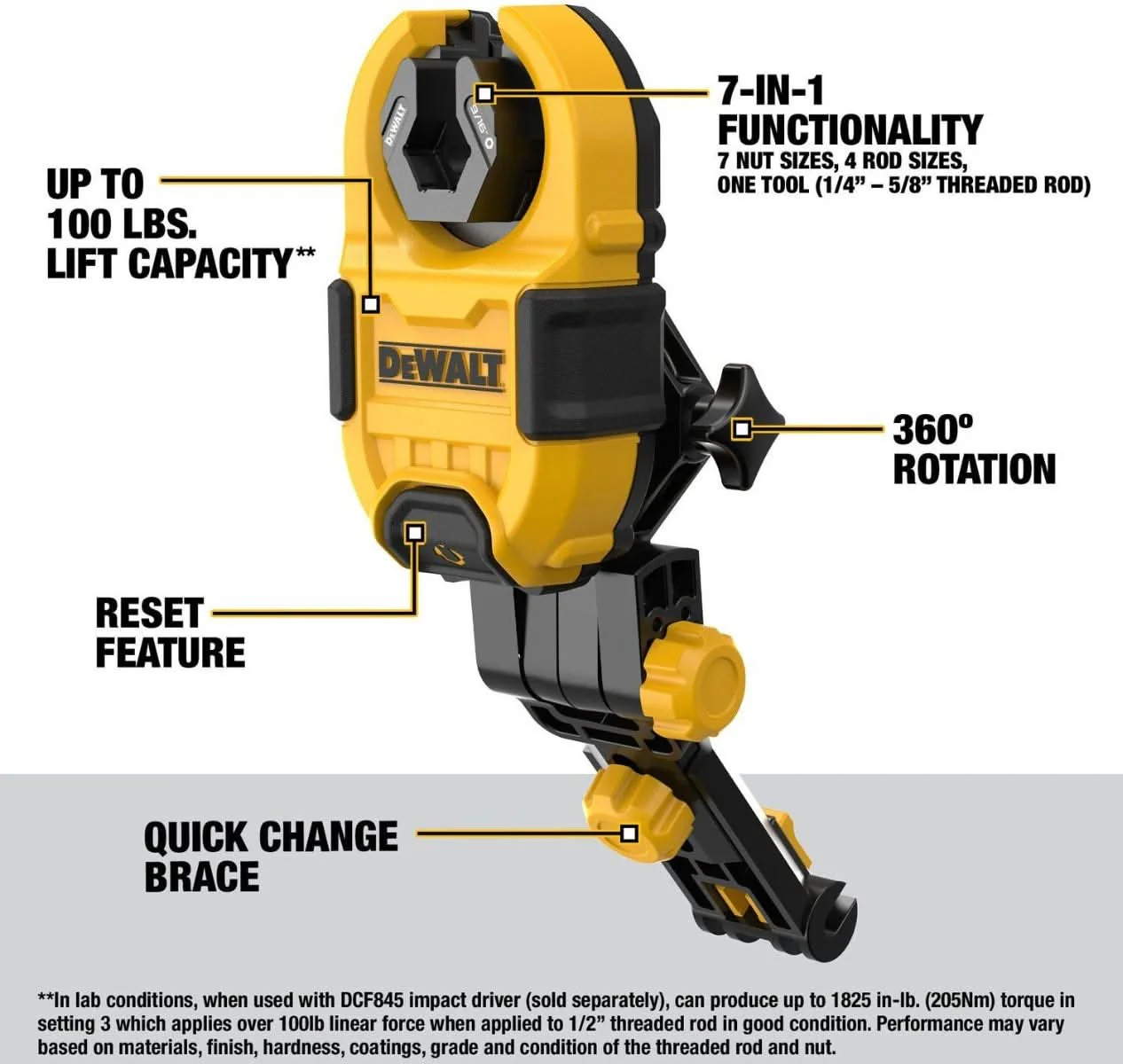 DeWalt DWANRRIR IMPACT CONNECT Nut Runner Attachment - Image 2