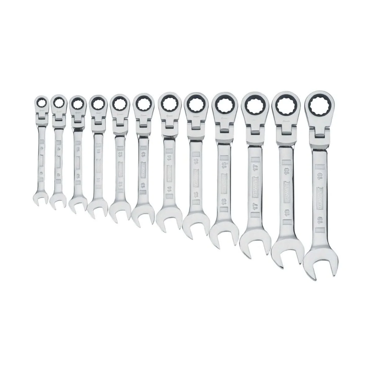 Dewalt DWMT19229 12-Piece Flex Head Ratcheting Metric Wrench Set - Image 3