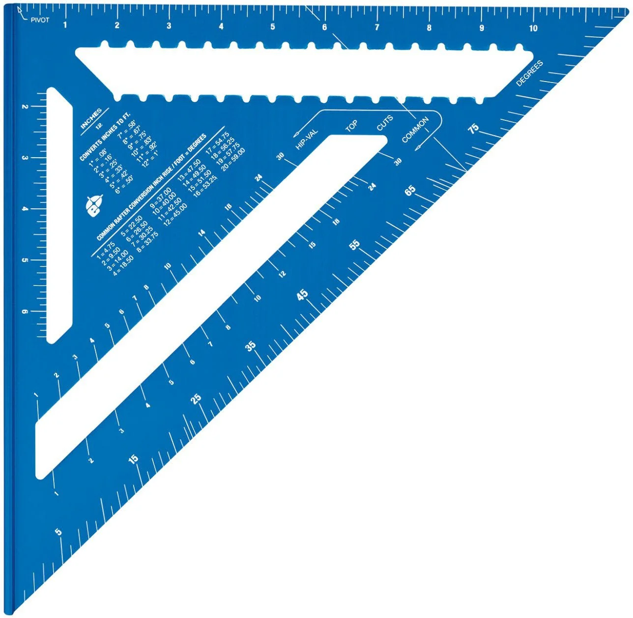 Empire E3992 12-inch True Blue Laser Etched Rafter Square - Image 2