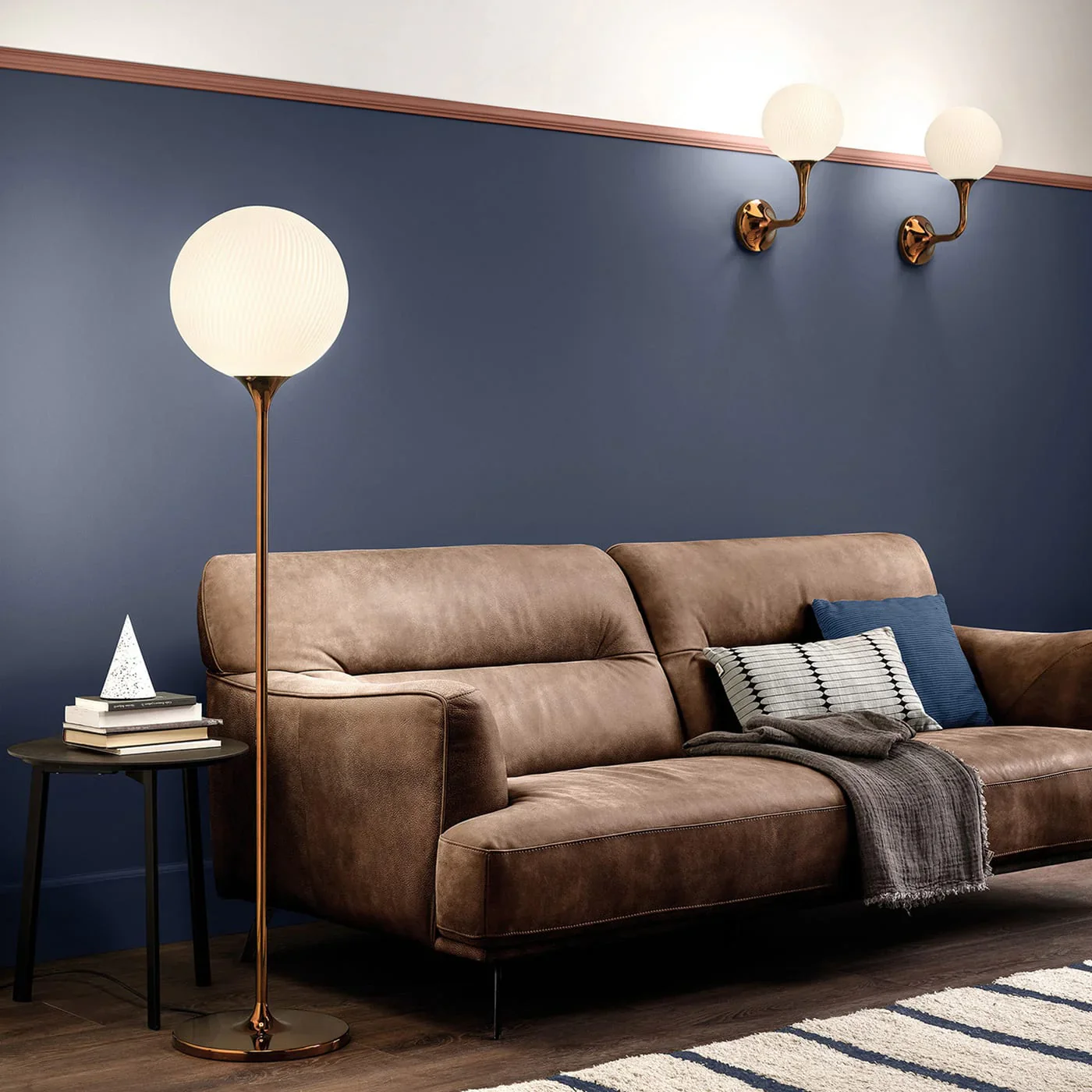 MASIERO | TEE GLOSSY GLAVANIC COPPER METAL AND GLASS FLOOR LAMP | $2,315.00 - Image 2