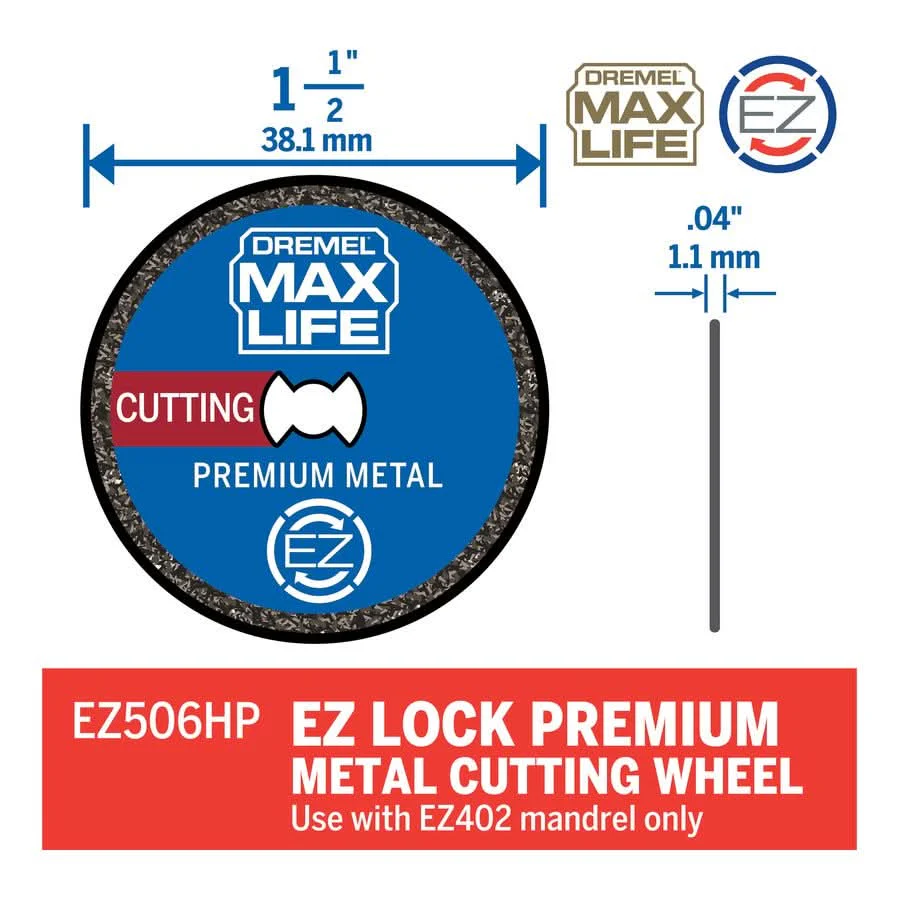 Dremel EZ506HP Max Life 1-1/2" Premium Metal Cutting Wheel - Image 2
