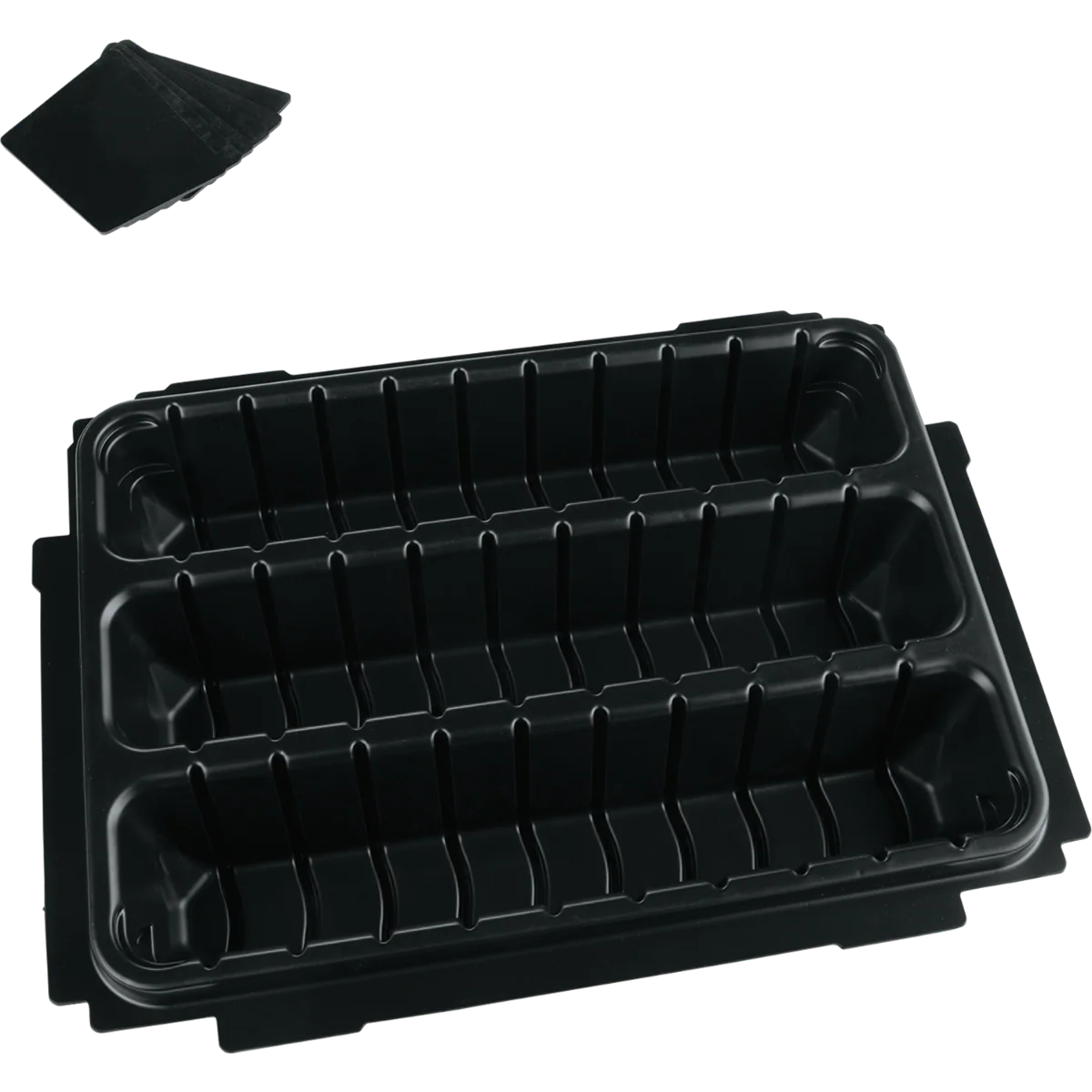 Makita 4-3/8 in. x 15-1/2 in. x 11-5/8 in. Small Interlocking Case with MAKPAC 3 Row Insert Tray and 6 Dividers and Foam Lid - Image 3