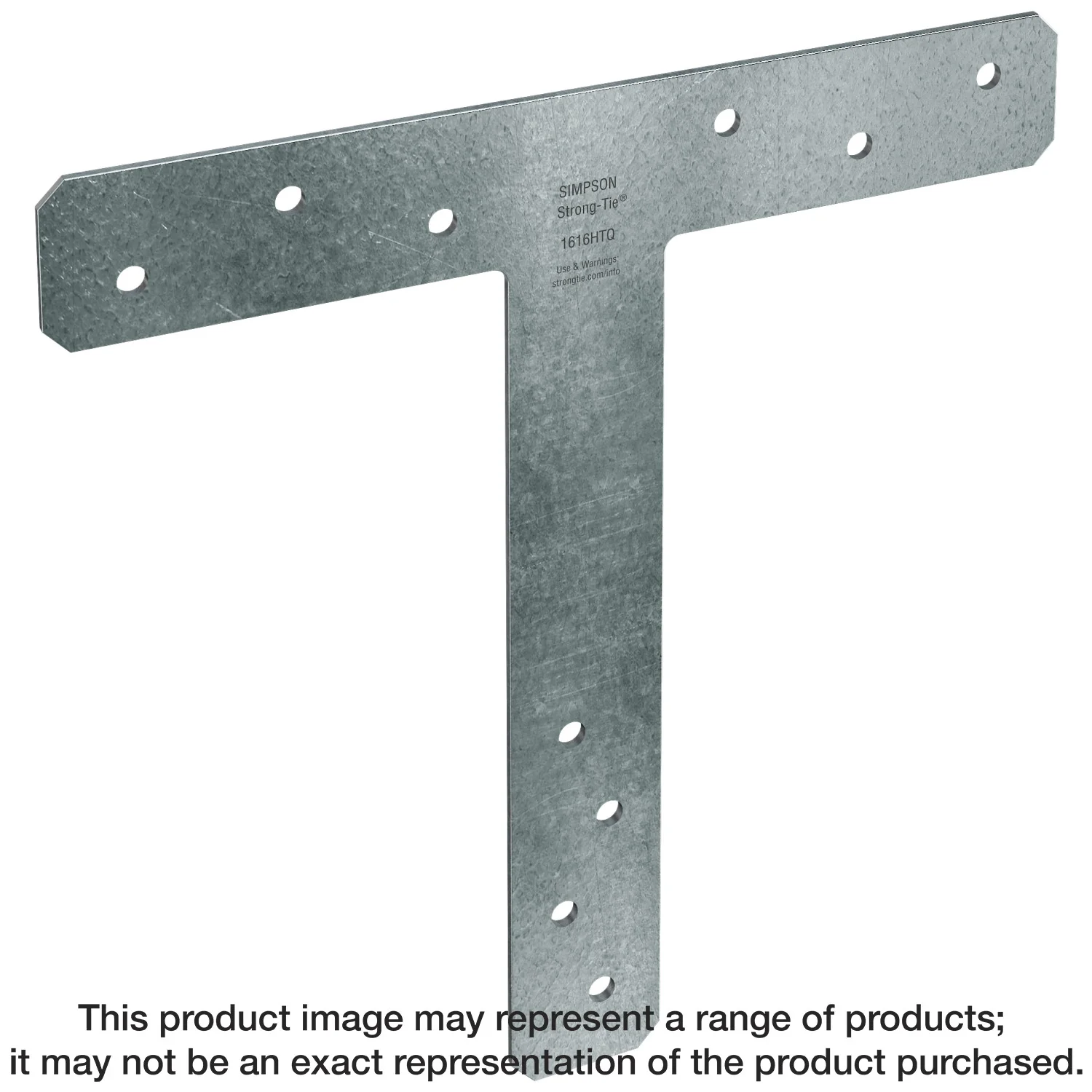 Simpson Strong-Tie 1616HTQ HTQ 16-in. x 16-in. 7-Gauge Hot-Dip Galvanized Heavy T Strap - Image 3