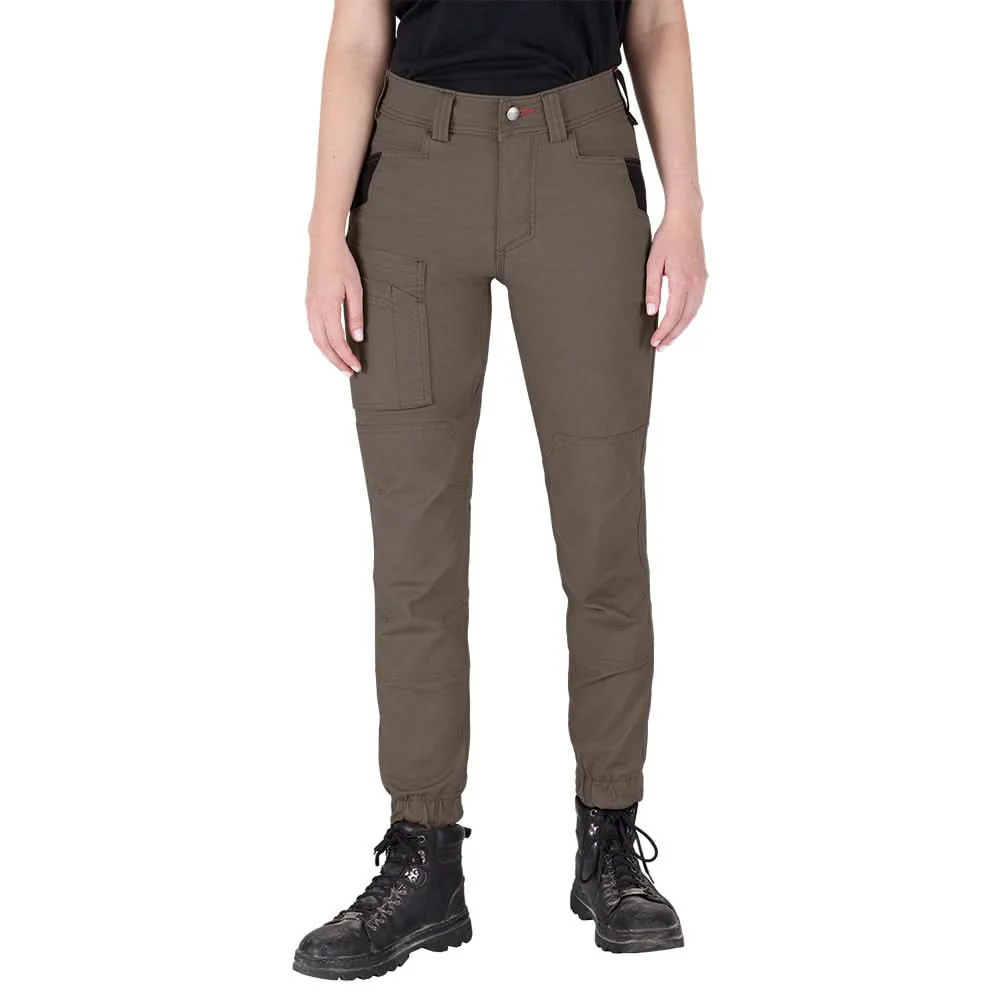Women’s GRIDIRON Double Knee Jogger Pants – Brown 18