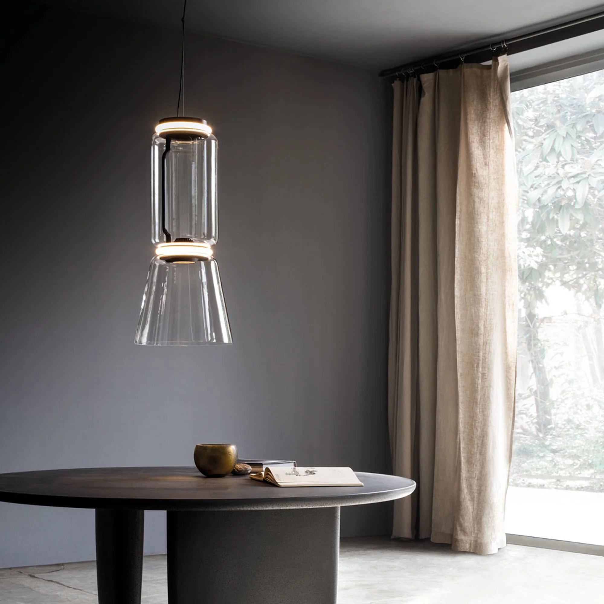 FLOS | NOCTAMBLUE LOW CYLINDER WITH CONE PENDANT LIGHT | $9,540.00 - $19,080.00 - Image 2