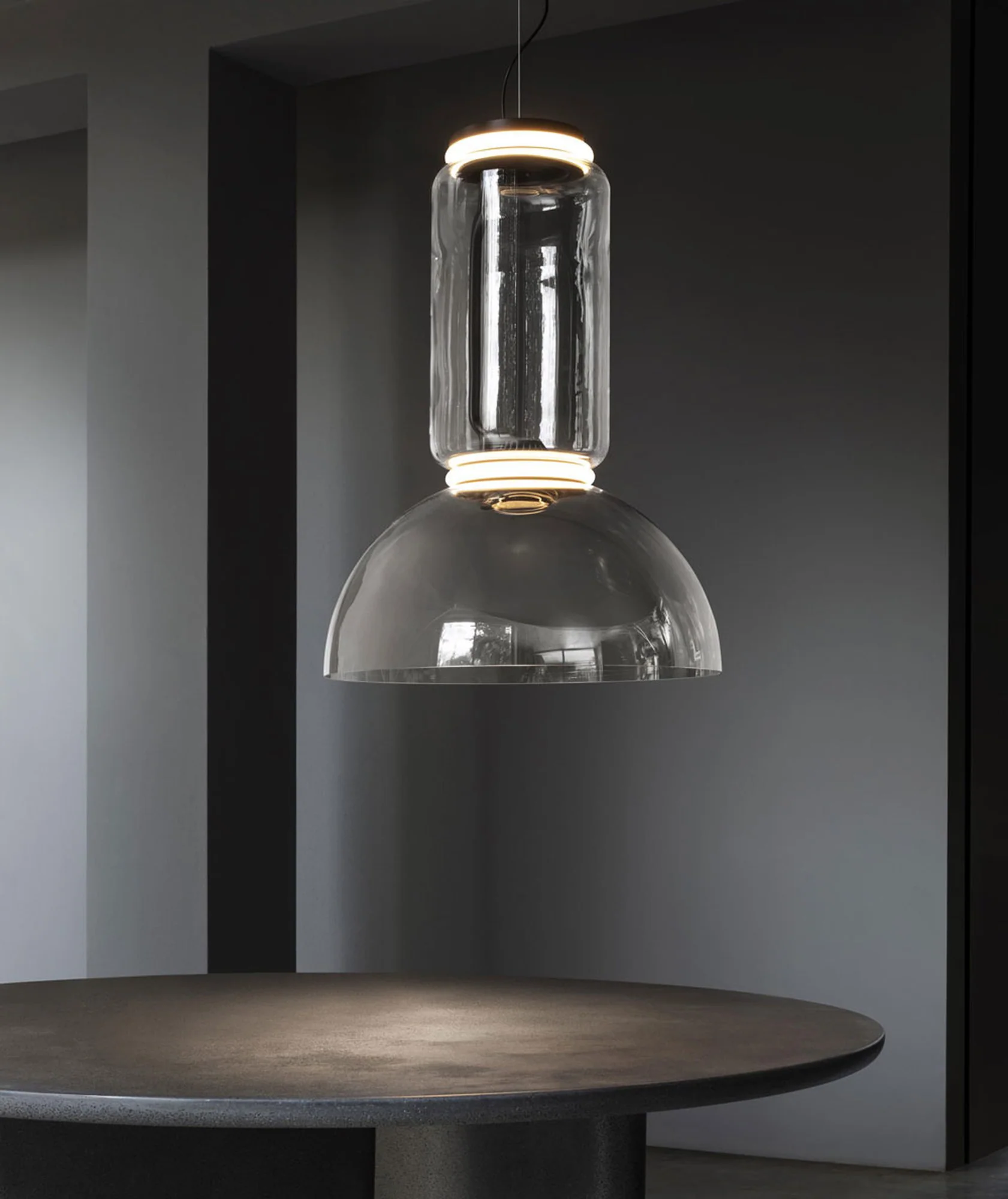 FLOS | NOCTAMBLUE LOW CYLINDER WITH BOWL PENDANT LIGHT | $10,680.00 - $19,720.00 - Image 2