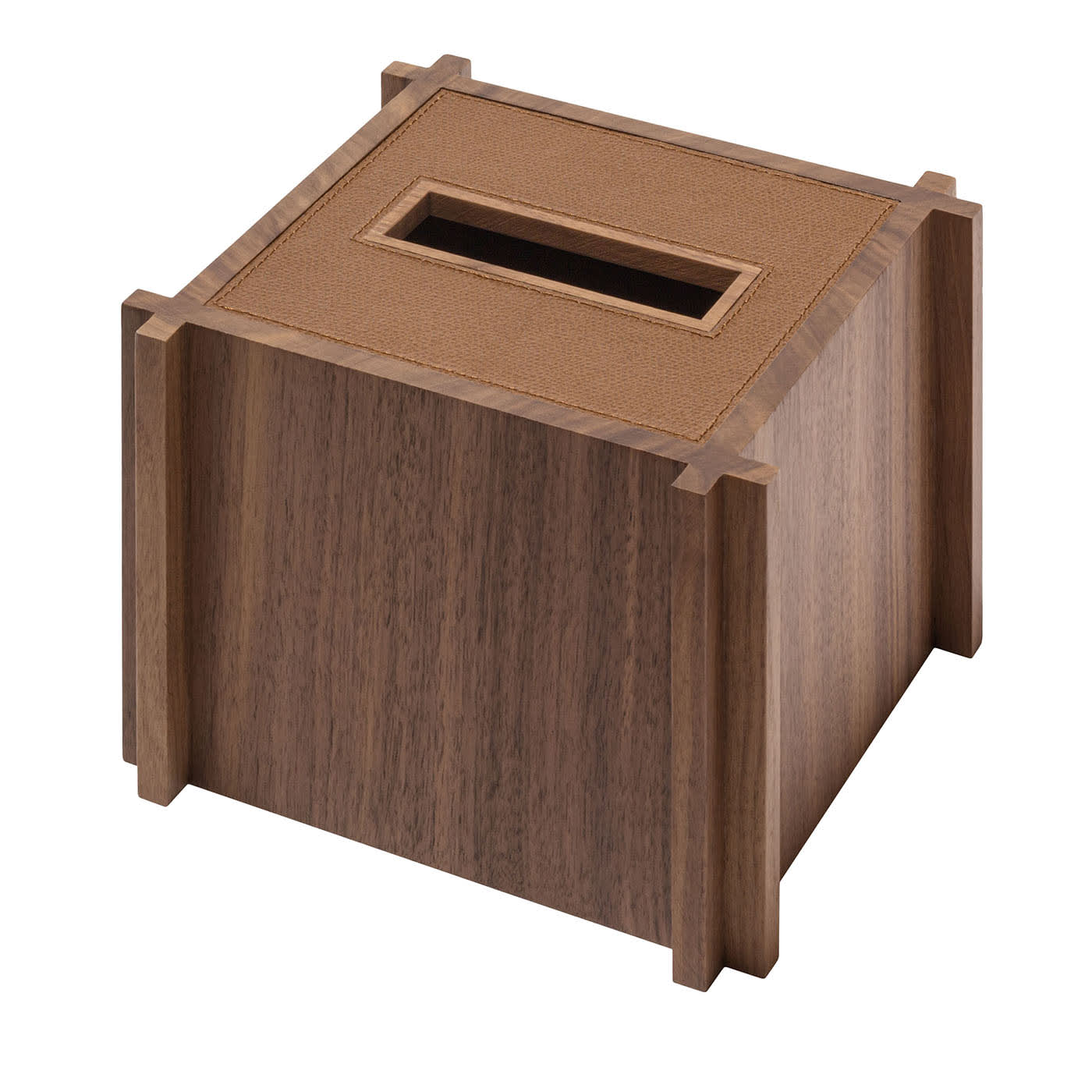 GIOBAGNARA | STRUCTURA LEATHER AND WOOD TISSUE HOLDER #1 | $770.00 - Image 1