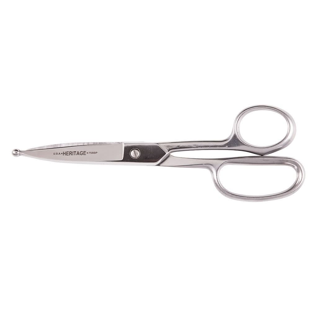 Klein Tools G758BP Straight Stainless Trimmer w/Ball Point, 8-Inch