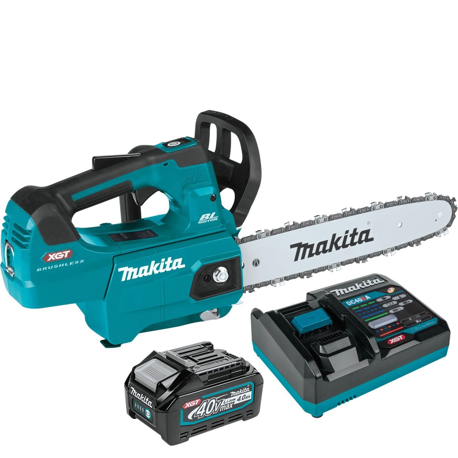 Makita 40V max XGT Brushless 12" Top Handle Chain Saw Kit (4.0Ah) with 4-Speed Compact Stick Vacuum - Image 2
