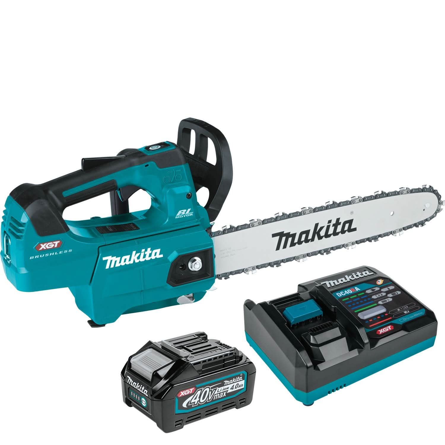 Makita 40V max XGT Brushless 14" Top Handle Chain Saw Kit (4.0Ah) with 4-Speed Compact Stick Vacuum - Image 2