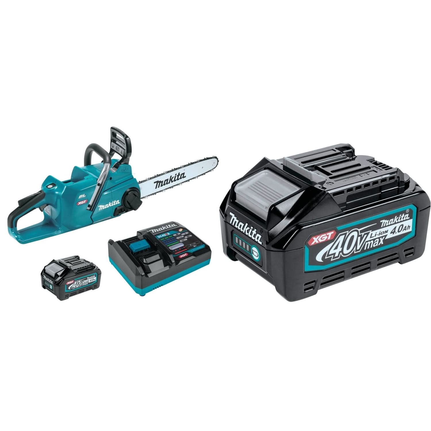 Makita 40V max XGT Brushless Cordless 16" Chain Saw Kit (4.0Ah) with Battery - Image 1