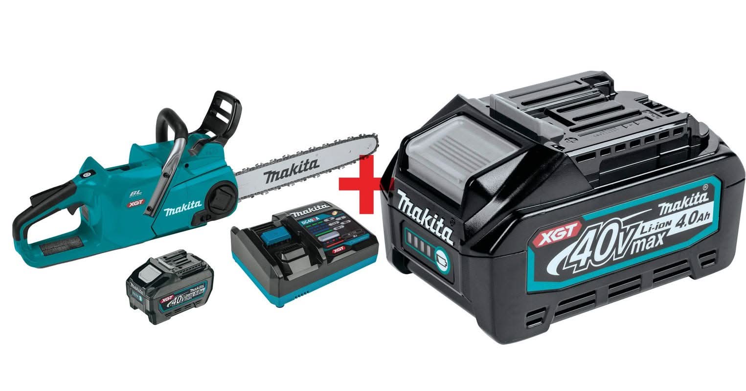 Makita 40V max XGT Brushless Cordless 18" Chain Saw Kit (5.0Ah) with Battery - Image 3