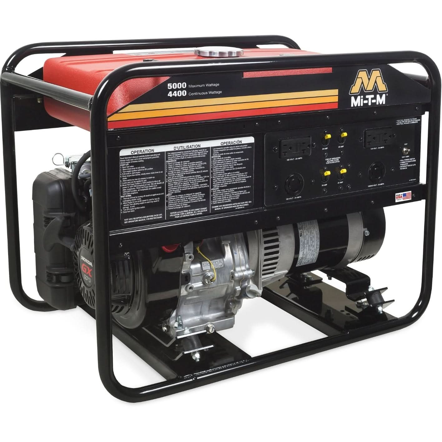 Mi-T-M GEN-5000-0MH0 5000-Watt Gasoline Portable Generator - Image 1