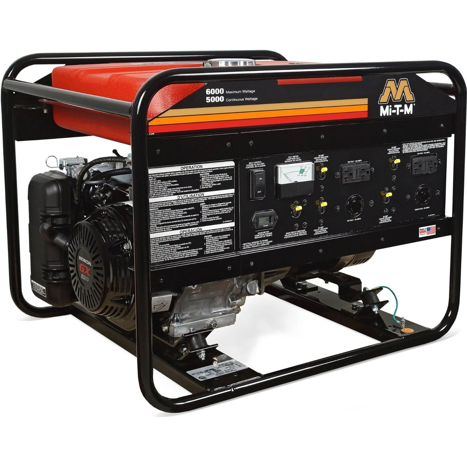 Mi-T-M GEN-6000-0MH0 6000-Watt Gasoline Portable Generator - Image 1