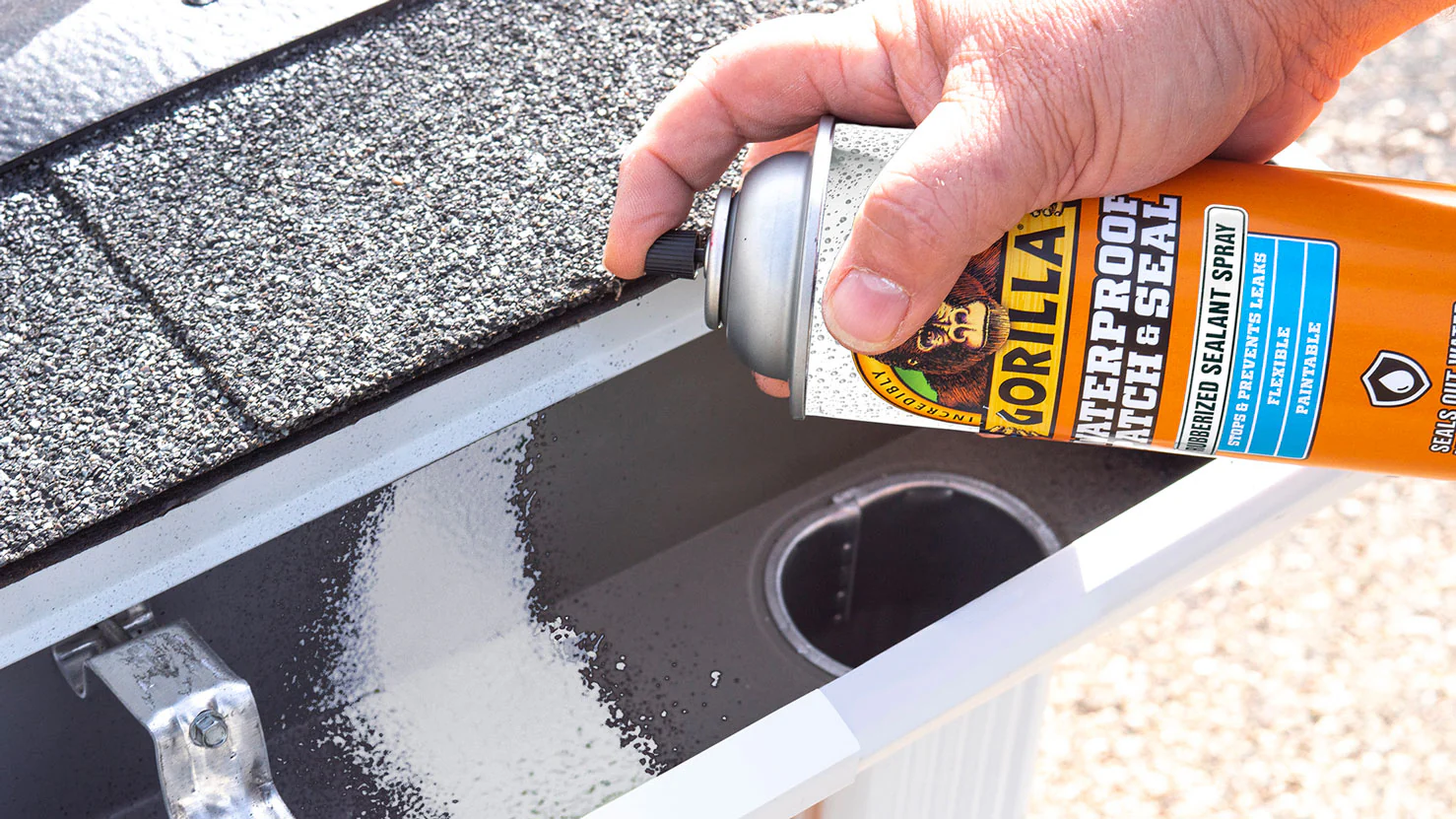 Gorilla Glue Waterproof Patch & Seal Spray, White, 14-oz. (104054) - Image 2
