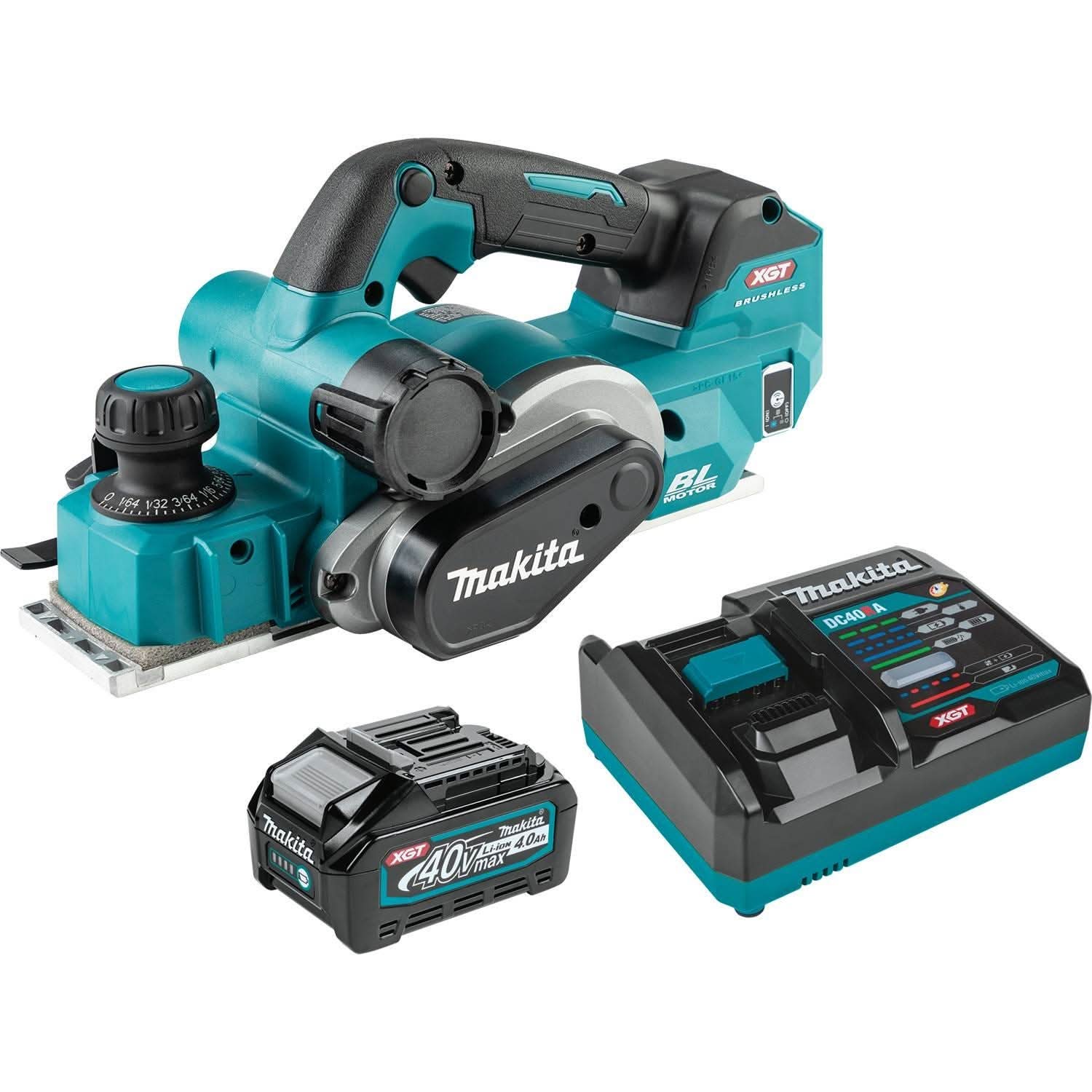 Makita 40V max XGT Brushless 3-1/4" Planer Kit AWS Capable (4.0Ah) w/ 40V max XGT 13" Fan - Image 2