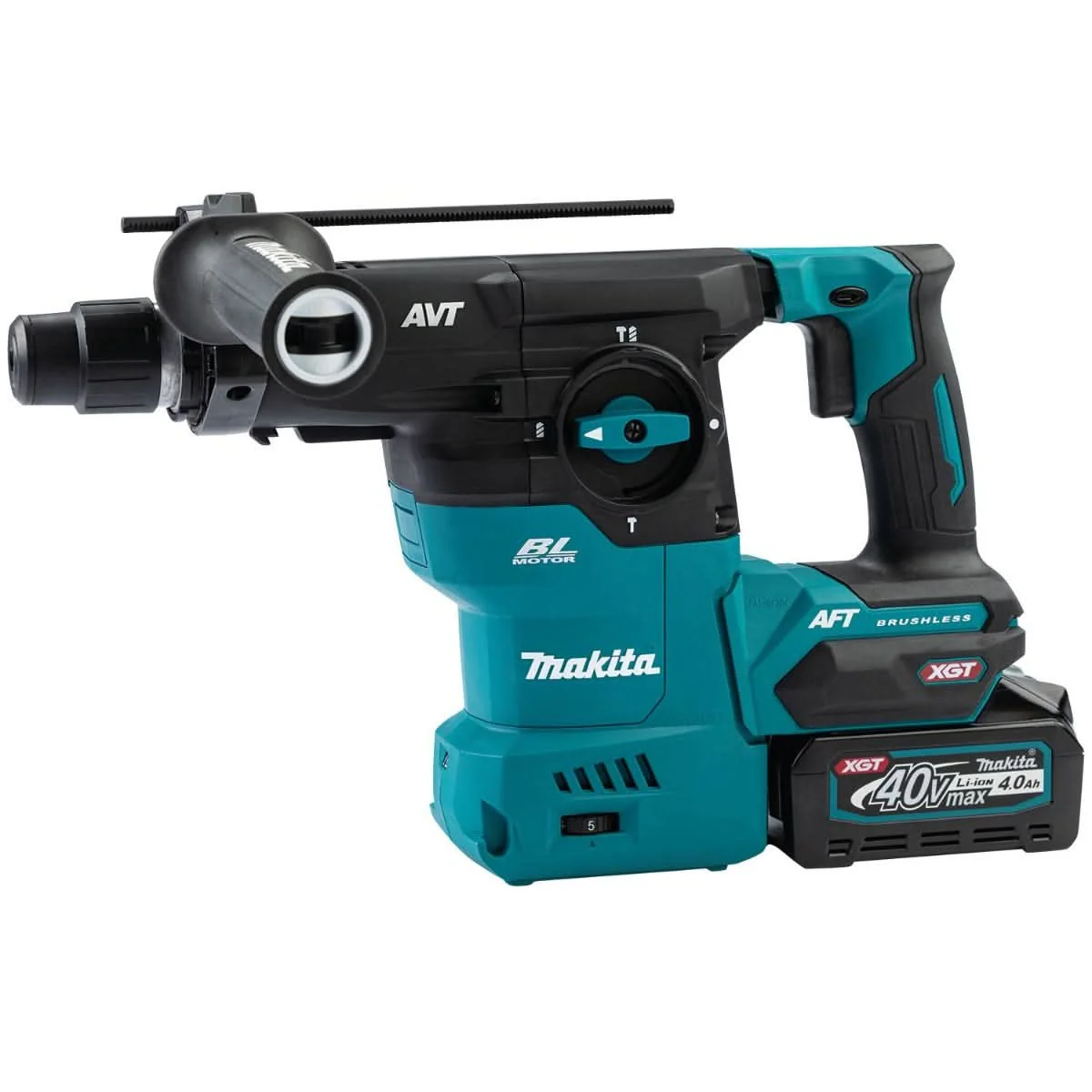 Makita GRH08M1 40V max XGT Brushless Cordless 1-3/16" SDS-PLUS AVT Rotary Hammer Kit, AFT, AWS Capable (4.0Ah) - Image 2