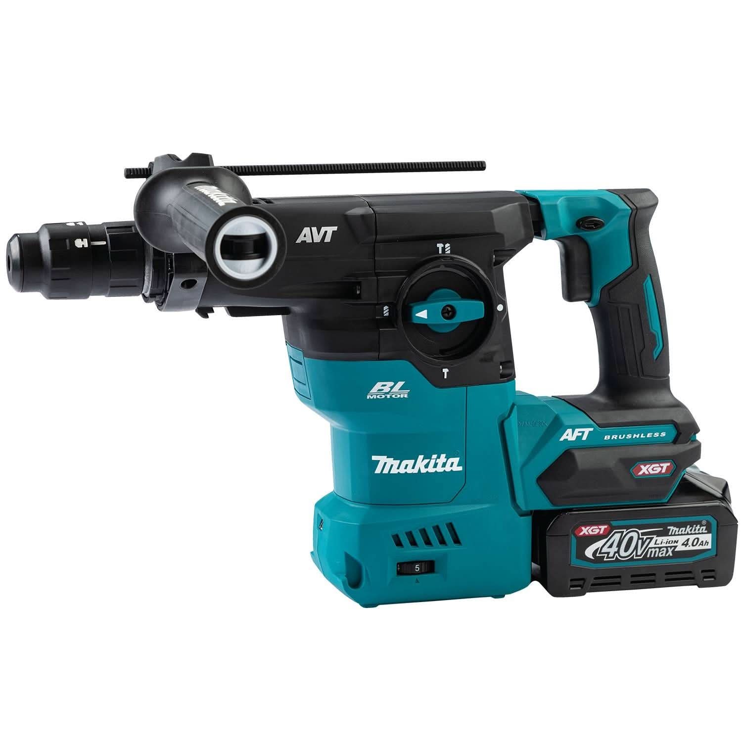 Makita GRH09M1 40V max XGT Brushless Cordless 1-3/16" SDS-PLUS AVT Rotary Hammer Kit, with Interchangeable Chuck, AWS Capable (4.0Ah) - Image 2