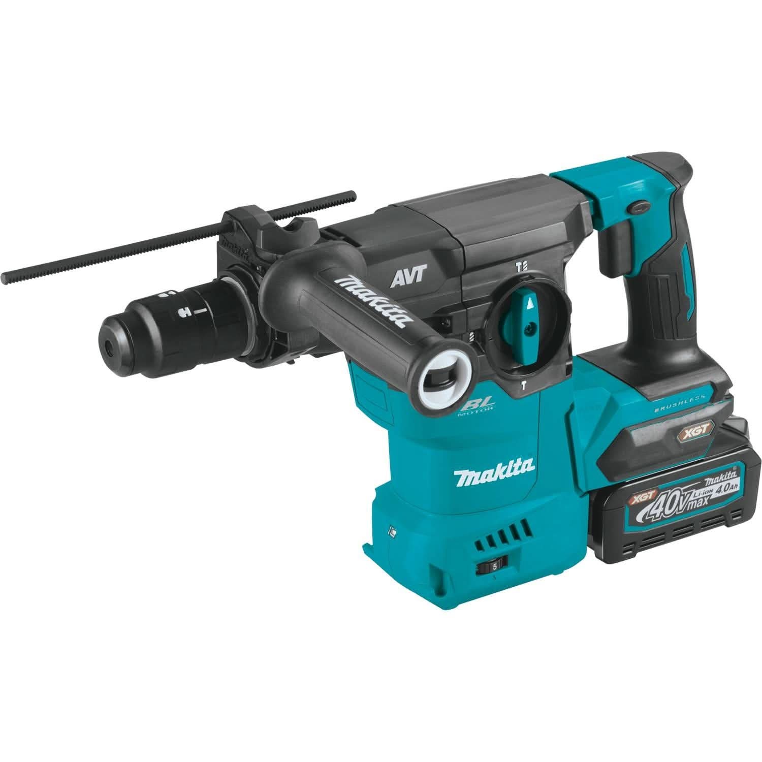 Makita GRH09M1 40V max XGT Brushless Cordless 1-3/16" SDS-PLUS AVT Rotary Hammer Kit, with Interchangeable Chuck, AWS Capable (4.0Ah) - Image 3