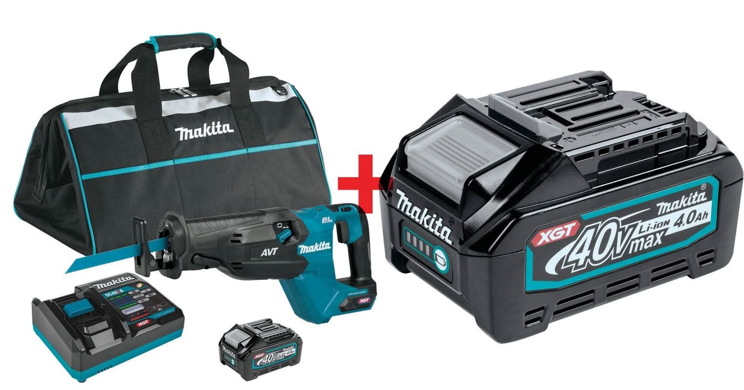 Makita 40V max XGT Brushless Cordless AVT Orbital Recipro Saw Kit (4.0Ah) with Battery - Image 1