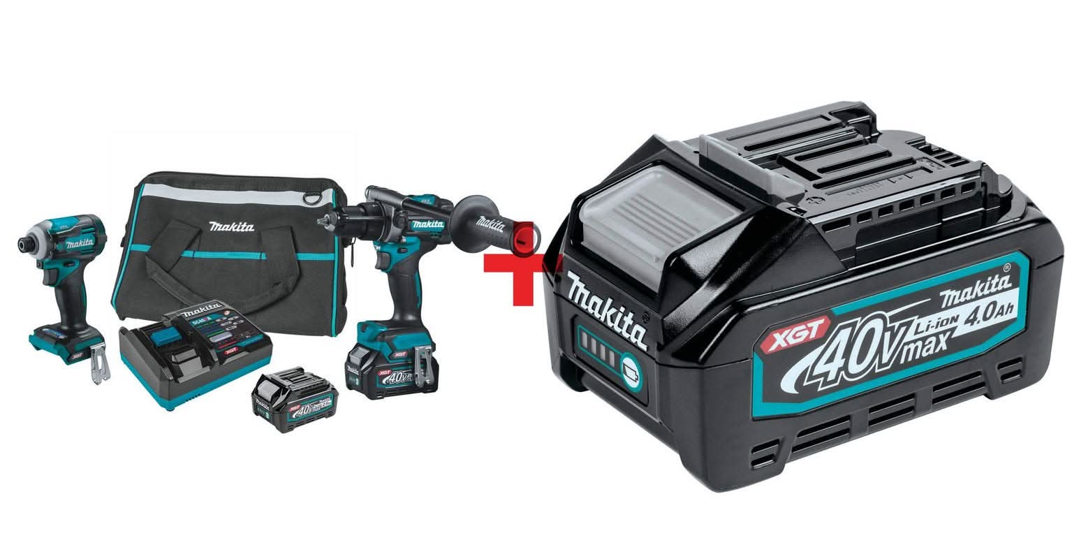 Makita 40V max XGT Brushless Cordless 2-Pc. Combo 2.5Ah Kit with Battery - Image 3