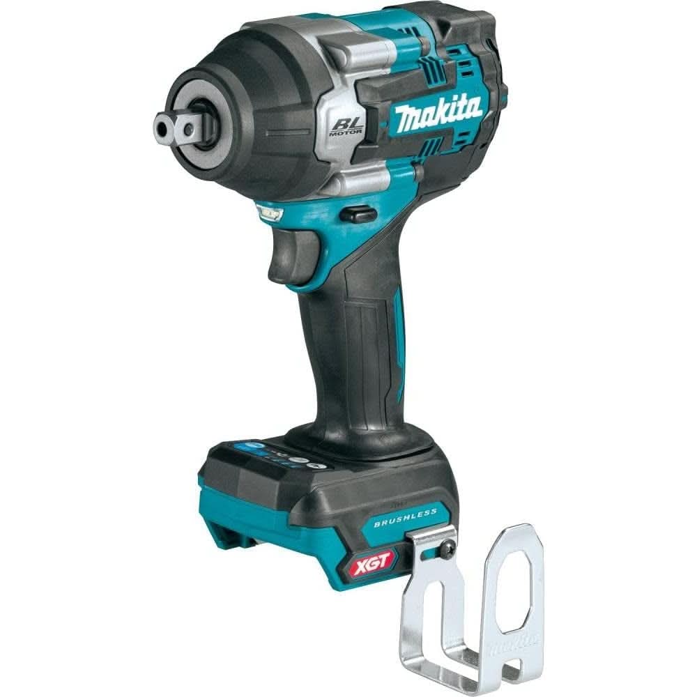 Makita GWT08Z 40V max XGT Brushless Cordless 4-Speed Mid-Torque 1/2″ Sq. Drive Impact Wrench w/ Detent Anvil, Tool Only