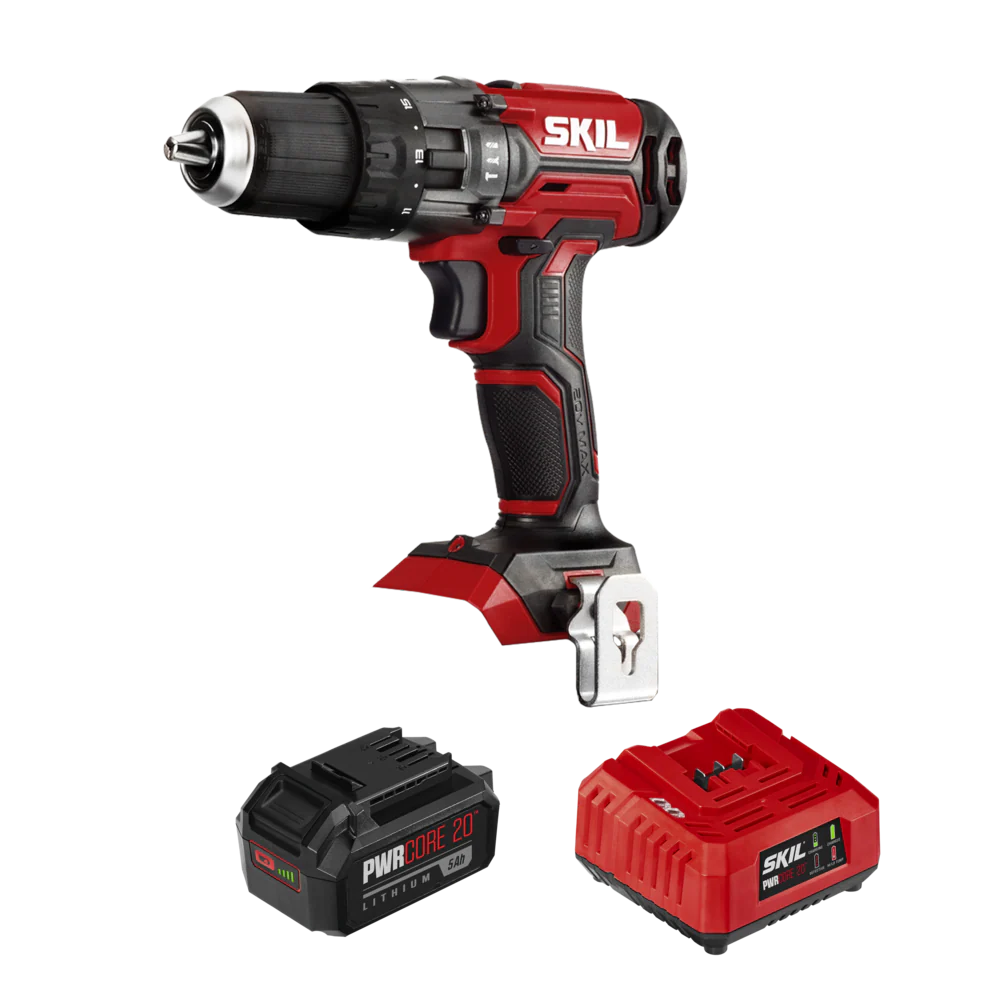 SKIL HD527803 20V 1/2" Hammer Drill Kit with PWRCORE 20 5.0Ah Lithium Battery - Image 2