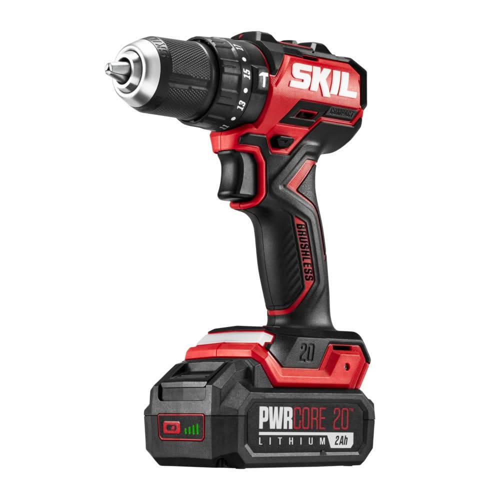 SKIL PWR CORE 20 Brushless 20V 1/2 IN. Compact Hammer Drill Kit - Image 2
