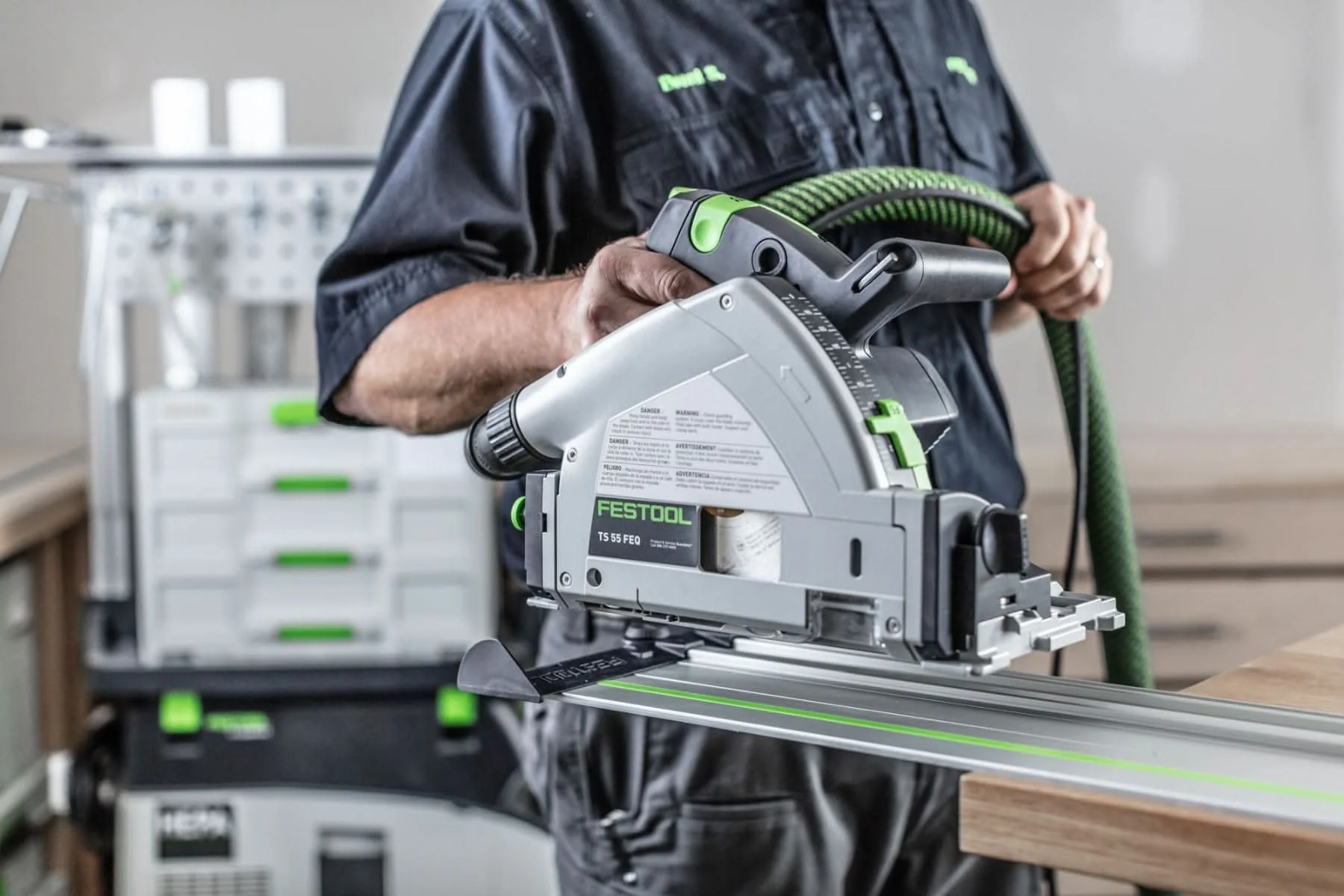 Festool 577014 TS 55 F Plunge Cut Track Saw with 55-in Guide Rail and Guide Rail Accessory Kit - Image 2