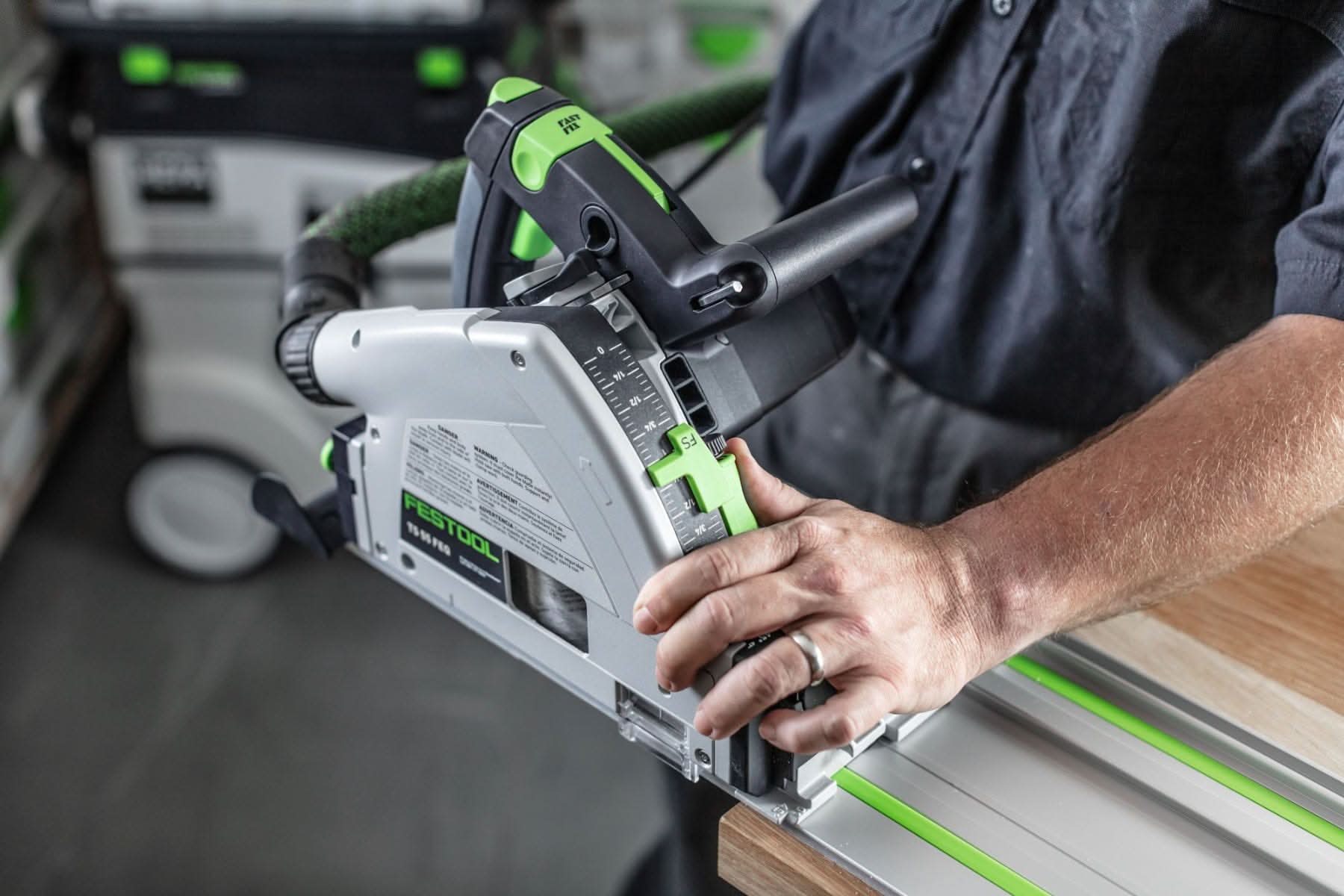 Festool 577014 TS 55 F Plunge Cut Track Saw with 55-in Guide Rail and Guide Rail Accessory Kit - Image 3