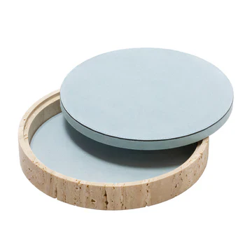 GIOBAGNARA | GIZA LEATHER & MARBLE ROUND BOX #7 | $855.00 - Image 2