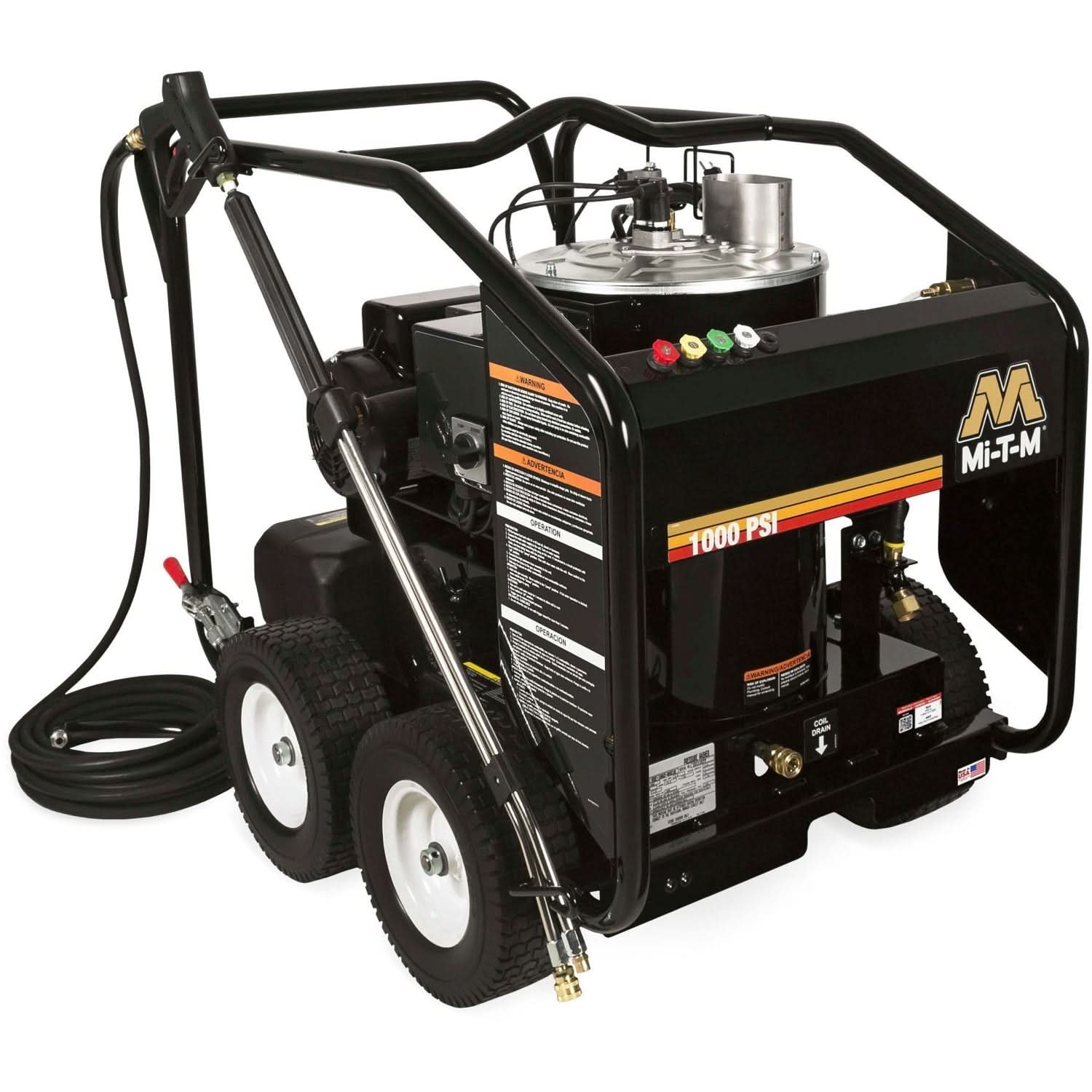 Mi-T-M HSE-1002-0MG10 HSE Series 1000 PSI Electric Direct Drive Hot Water Pressure Washer - Image 1