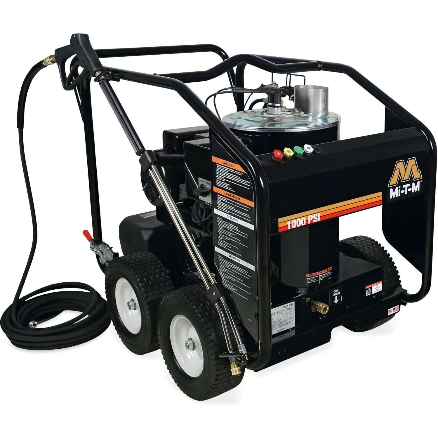 Mi-T-M HSE-1002-0MM11 HSE Series 1000 PSI Electric Direct Drive Hot Water Pressure Washer - Image 1