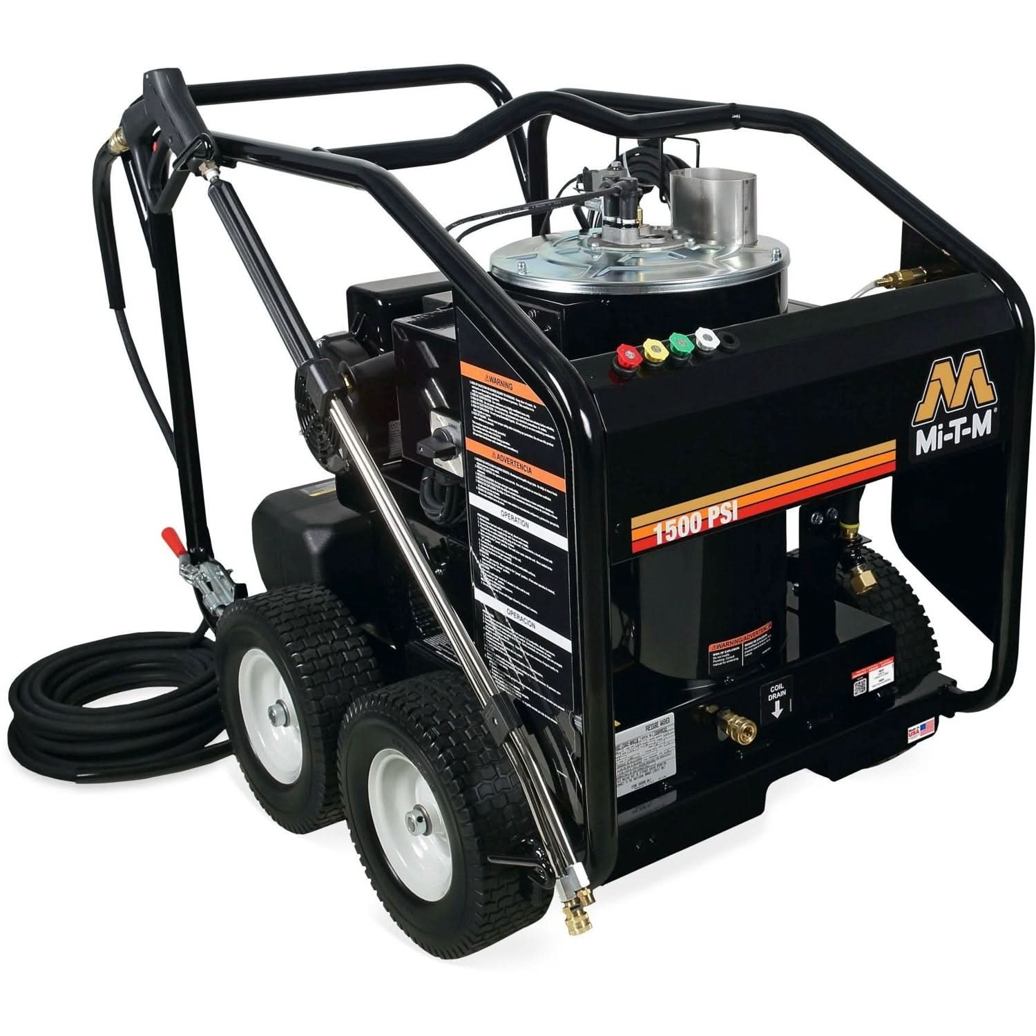 Mi-T-M HSE-1502-0MG10 HSE Series 1500 PSI Electric Direct Drive Hot Water Pressure Washer - Image 1