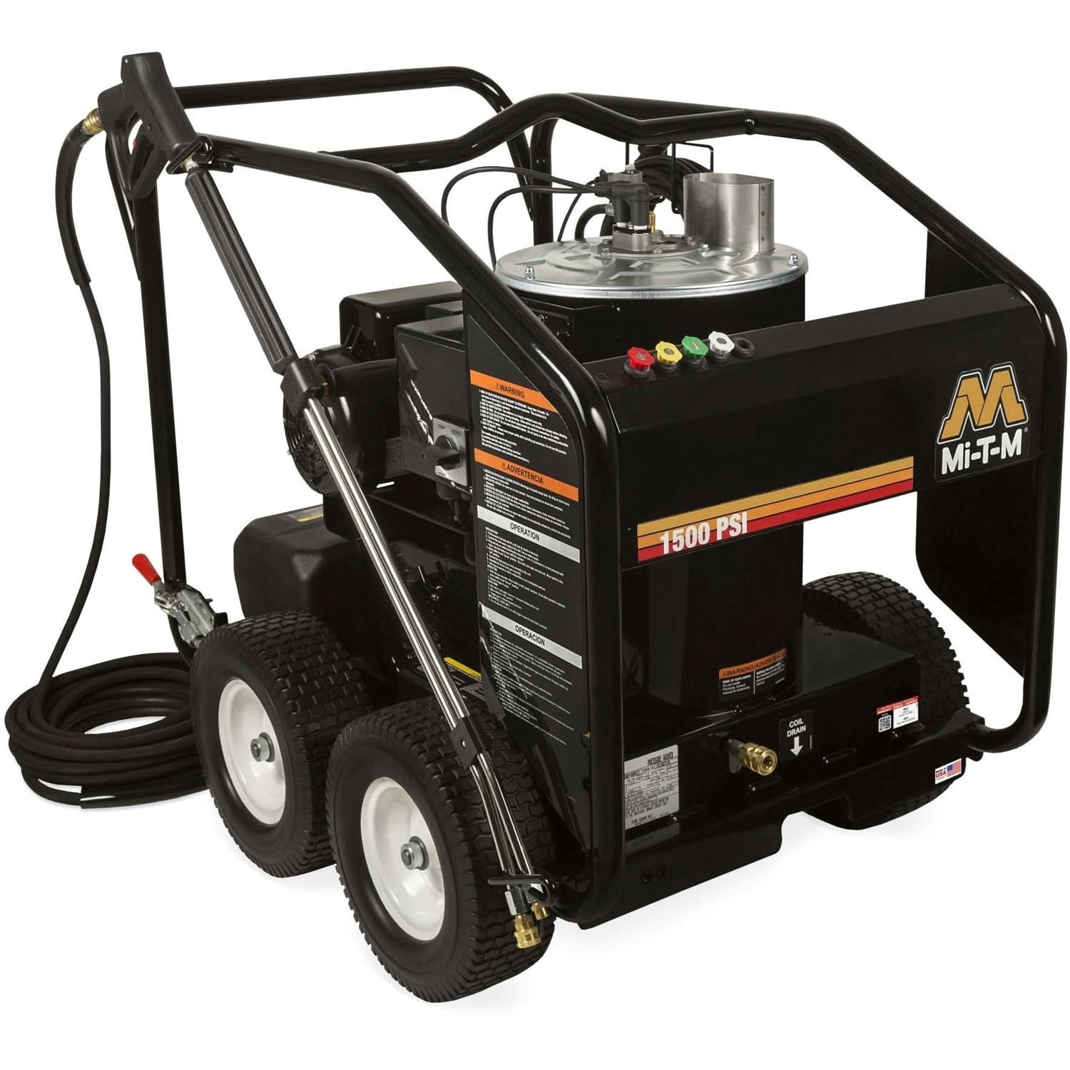 Mi-T-M HSE-1502-0MM11 HSE Series 1500 PSI Electric Direct Drive Hot Water Pressure Washer - Image 1