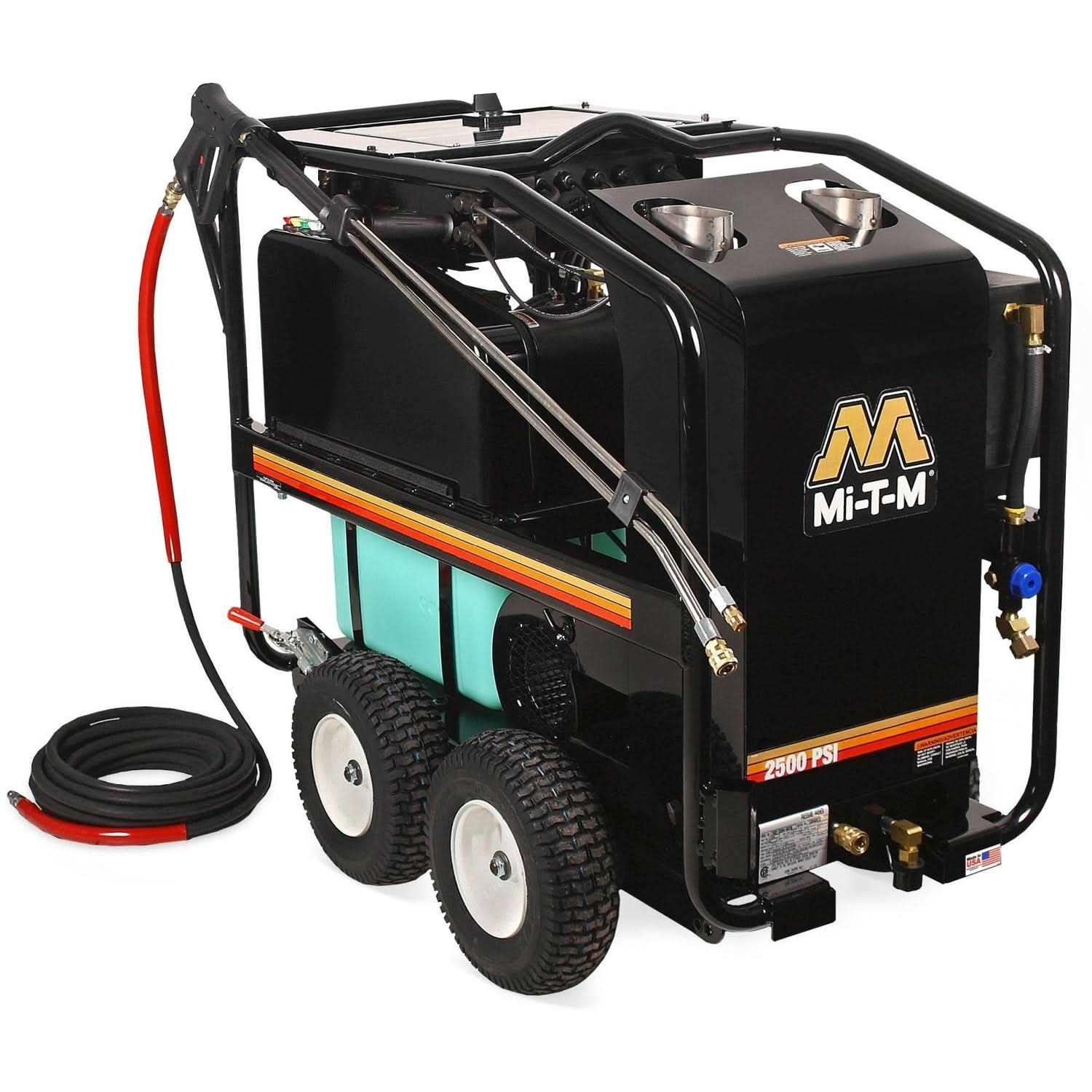 Mi-T-M HSE-2504-0M10 HSE Series 2500 PSI Electric Belt Drive Hot Water Pressure Washer - Image 1