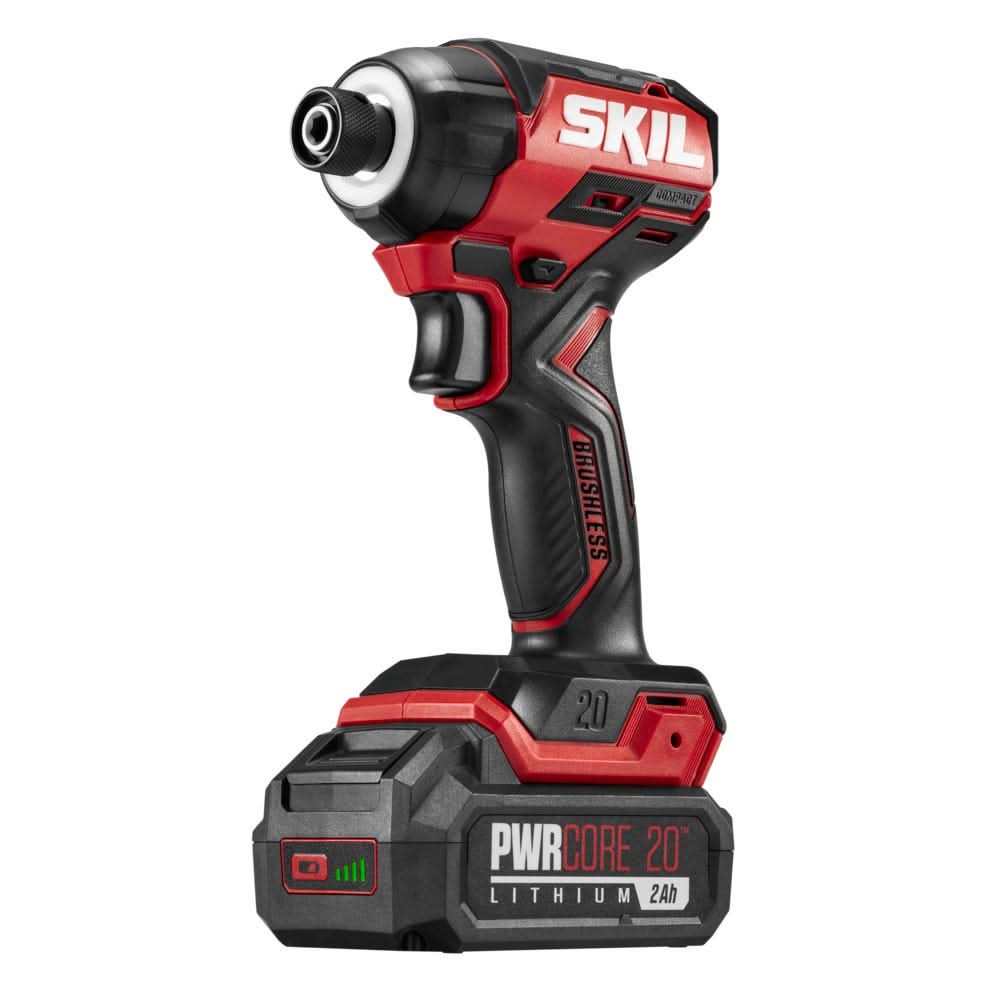 SKIL PWR CORE 20 Brushless 20V 1/4 IN. Compact Hex Impact Driver Kit - Image 2