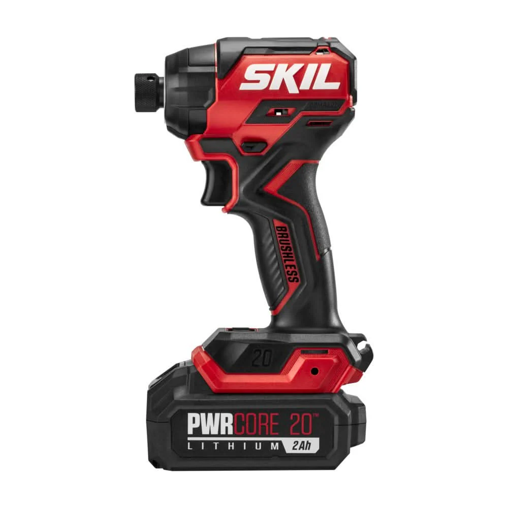 SKIL PWR CORE 20 Brushless 20V 1/4 IN. Compact Hex Impact Driver Kit - Image 3