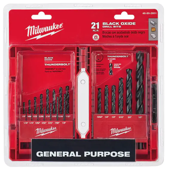 Milwaukee 48-89-2801 21-Piece  Thunderbolt Black Oxide Drill Bit Set - Image 2