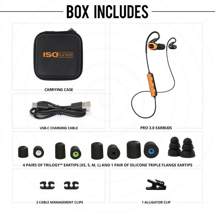 ISOTunes IT-21B PRO 3.0 Bluetooth Earbuds, Safety Orange - Image 3