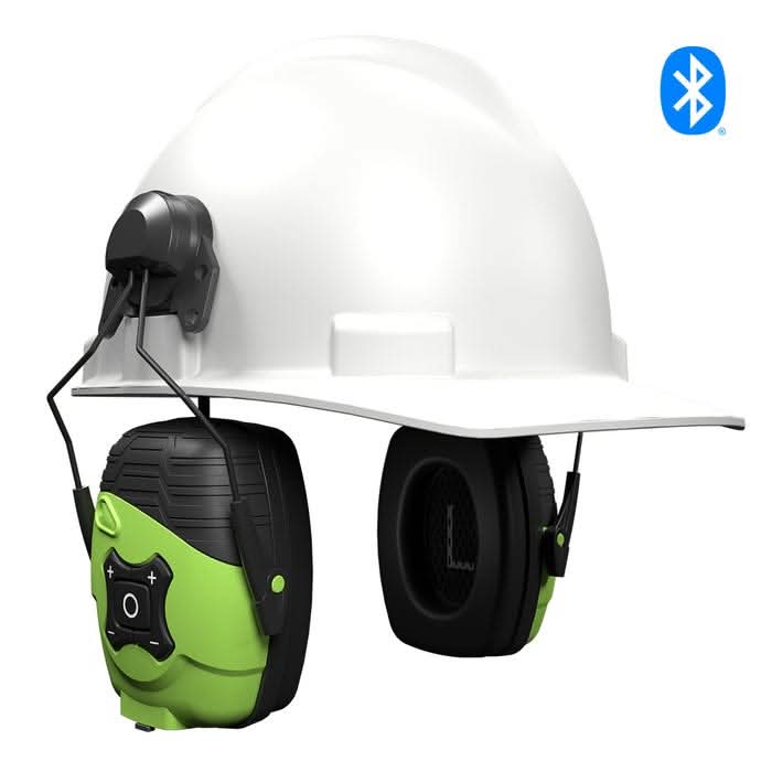ISOTunes IT-95 LINK Aware Helmet Mount Earmuff w/ Ambient Listening Technology, Safety Green - Image 2