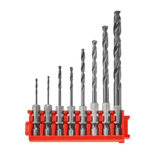 Bosch ITDDV08C 8-Piece Driven Impact Black Oxide Drill Bits w/ Clip for Custom Case System - Image 1