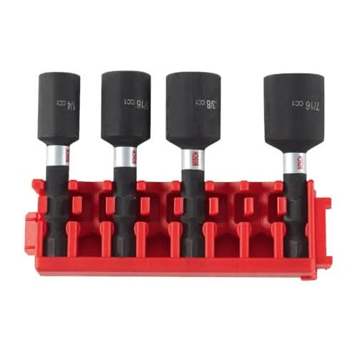 Bosch ITDNSV104C 4-Piece Driven 1-7/8-in. Impact Nutsetter Set w/ Clip for Custom Case System