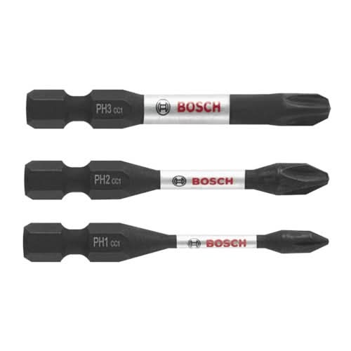 Bosch ITDPHV203 3-Piece Driven 2-in. Impact Phillips Power Bit Set