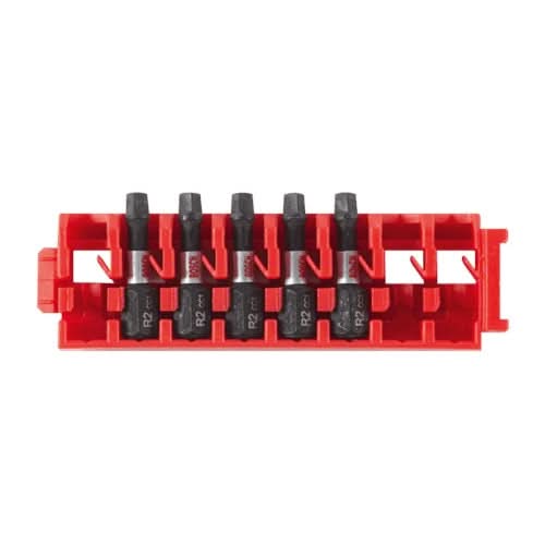 Bosch ITDSQ2105C 5-Piece Driven 1-in. Impact Square #2 Insert Bits w/ Clip for Custom Case System