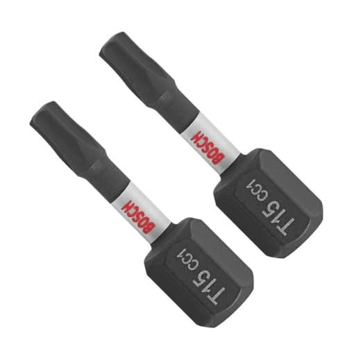 Bosch ITDT15102 2-Piece Driven 1-in. Impact Torx #15 Insert Bits